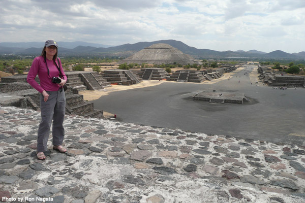 Me, standing on the Pyramid of the Moon.